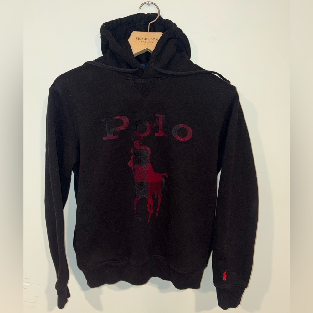 Polo Ralph Lauren Checked Big Pony Logo Hoodie - Picture 2 of 6